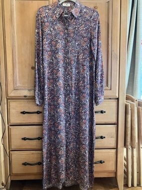 Lavender Maxi Dress with Long Sleeves, XS, Natural Life